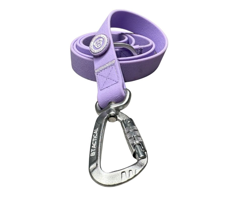 BTactical Extra-Strong PVC Carabiner Clip Dog Lead - Pastel Purple
