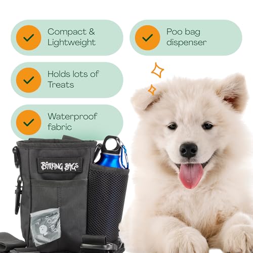 Large Dog Treat & Training Bag - Black Barking Bags