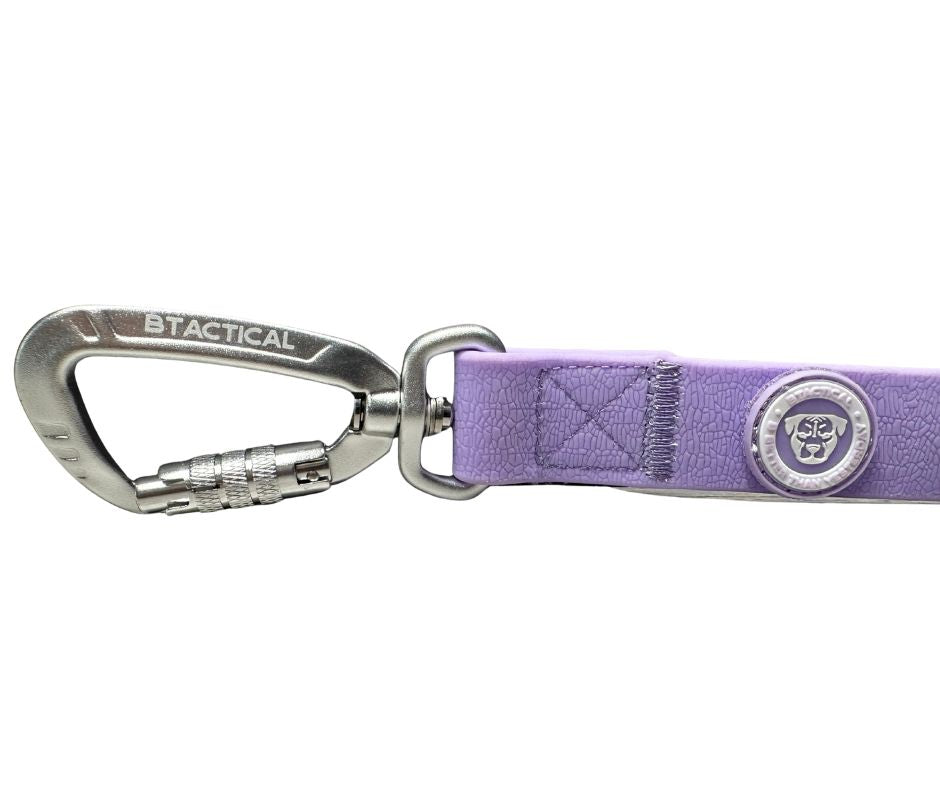 BTactical Extra-Strong PVC Carabiner Clip Dog Lead - Pastel Purple