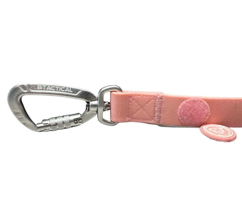 BTactical Extra-Strong PVC Carabiner Clip Dog Lead - Pastel Pink