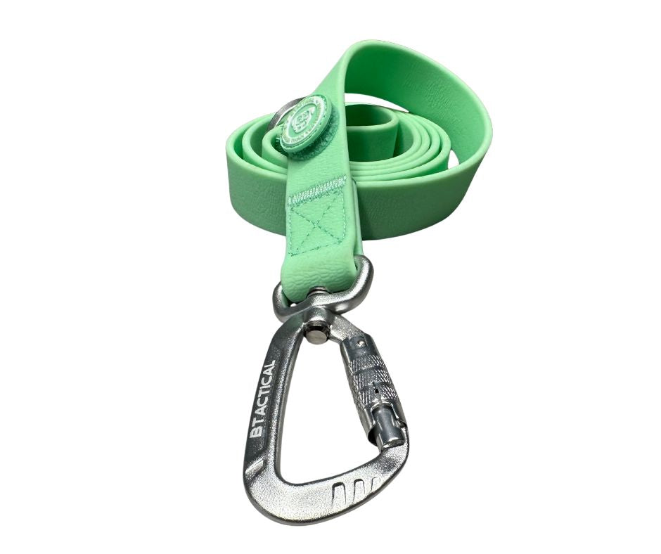 BTactical Extra-Strong PVC Carabiner Clip Dog Lead - Pastel Green