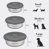 Lid-it® Bowl with Stay-Fresh Lid - Grey Dog Supplies Pup & Kit