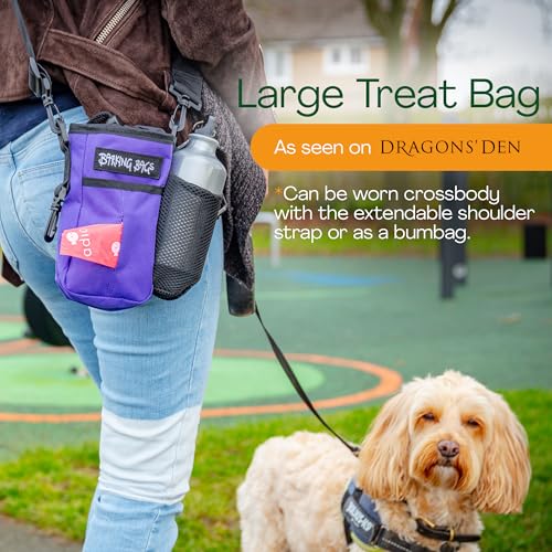 Large Dog Treat & Training Bag - Purple Barking Bags