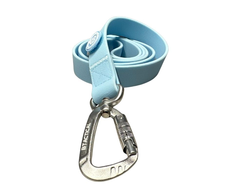 BTactical Extra-Strong PVC Carabiner Clip Dog Lead - Pastel Blue
