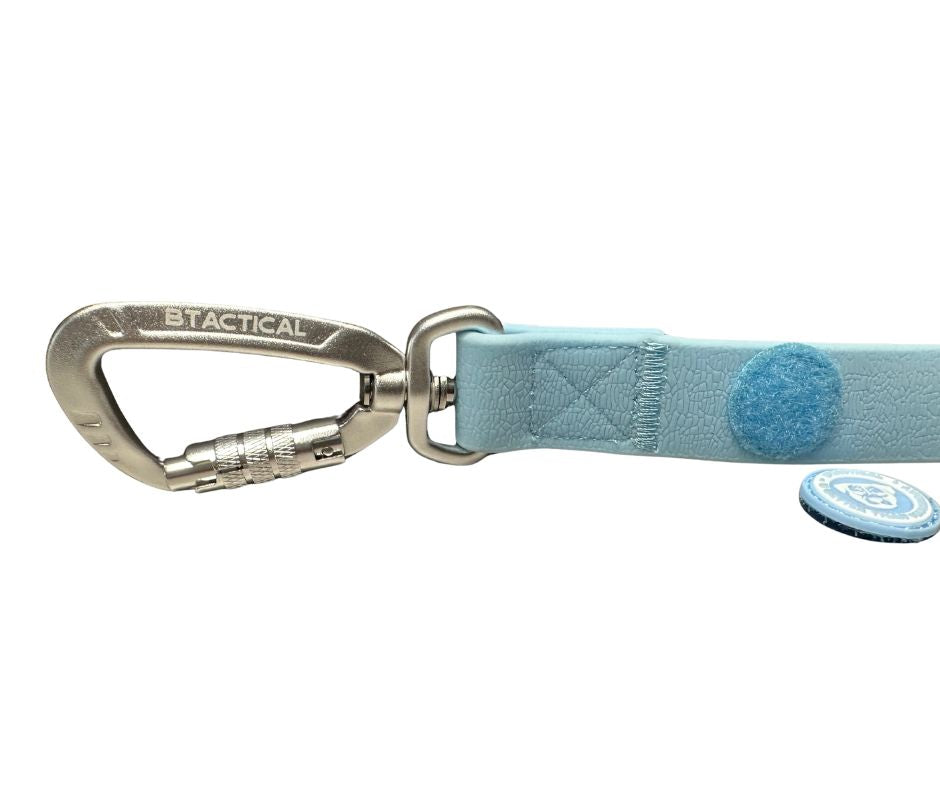 BTactical Extra-Strong PVC Carabiner Clip Dog Lead - Pastel Blue