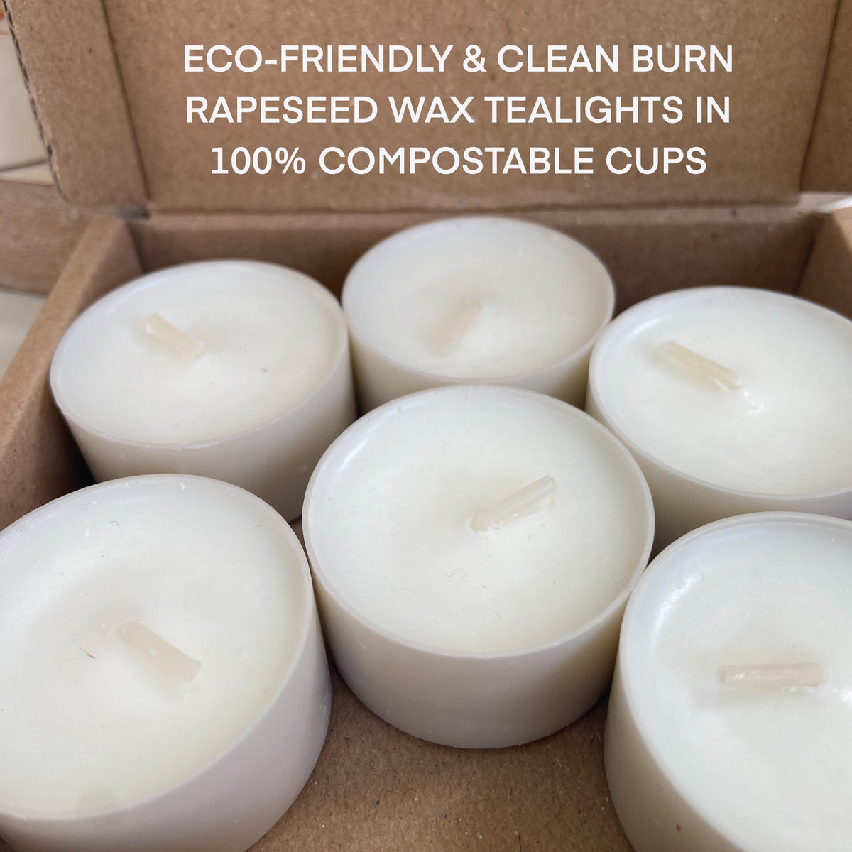 Paws Right There Nature's Glow Rapeseed Wax Tea Lights – Pack of 6