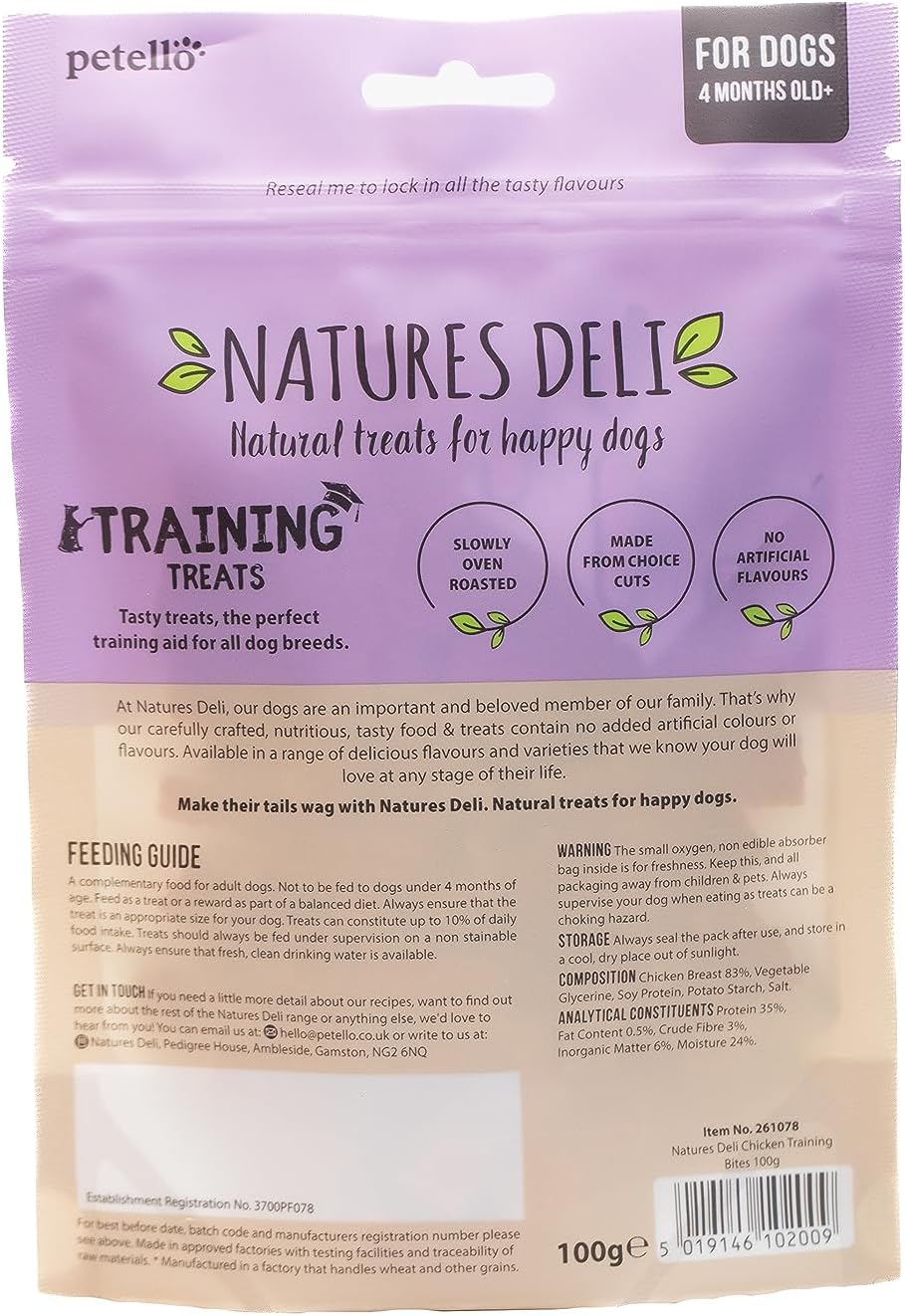 Natures Deli Chicken Training Bites 100g Dog Supplies Natures Deli   