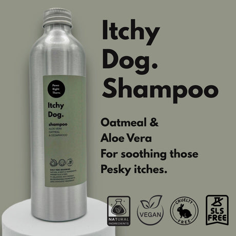 Paws Right There Itchy Dog Shampoo with Oatmeal & Aloe Vera 250ml
