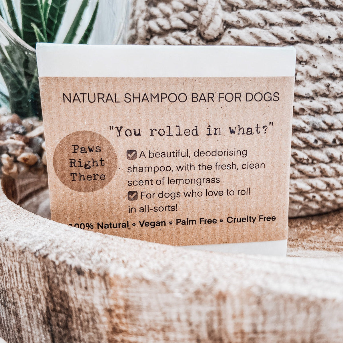 Paws Right There You Rolled in What?! Natural Deodorising Dog Shampoo Bar – 80g