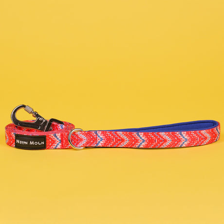 SnazzyTails Tod Dog Lead Red Chevron