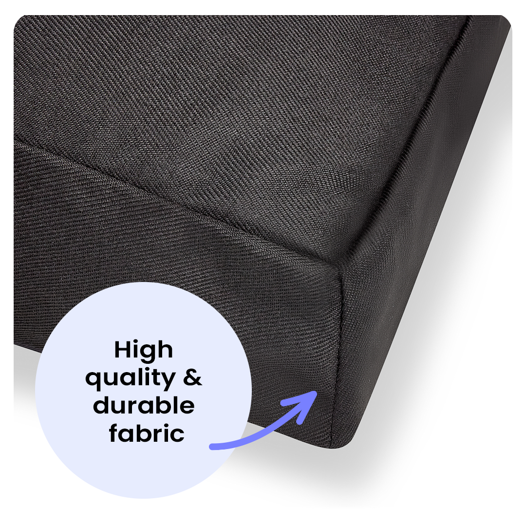 Black Fabric Dog Bed  Barking Beds   
