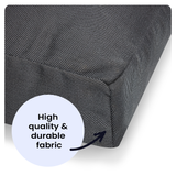 Charcoal Fabric Dog Bed  Barking Beds   