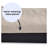 Taupe Fabric Dog Bed  Barking Beds   