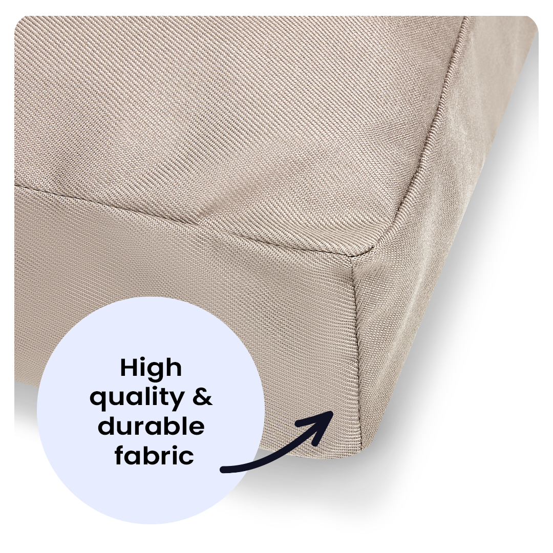 Taupe Fabric Dog Bed  Barking Beds   