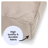 Taupe Fabric Dog Bed  Barking Beds   