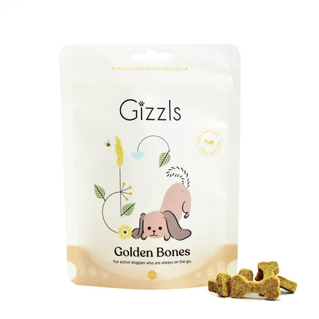 Gizzls Golden Bones Small Dog Treats 100g