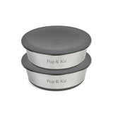 Lid-it® Bowl with Stay-Fresh Lid - Grey Dog Supplies Pup & Kit