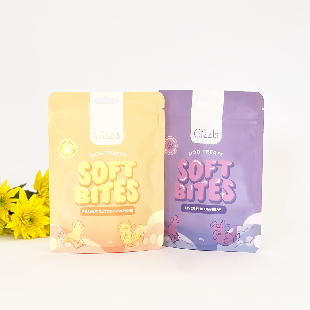 Gizzls Ostrich Liver & Blueberry Soft Dog Treats 150g
