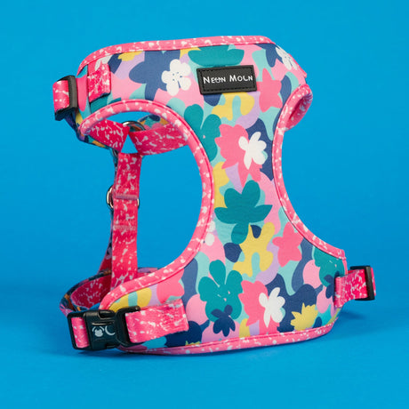SnazzyTails The Luna Mesh Dog Harness Bright Floral