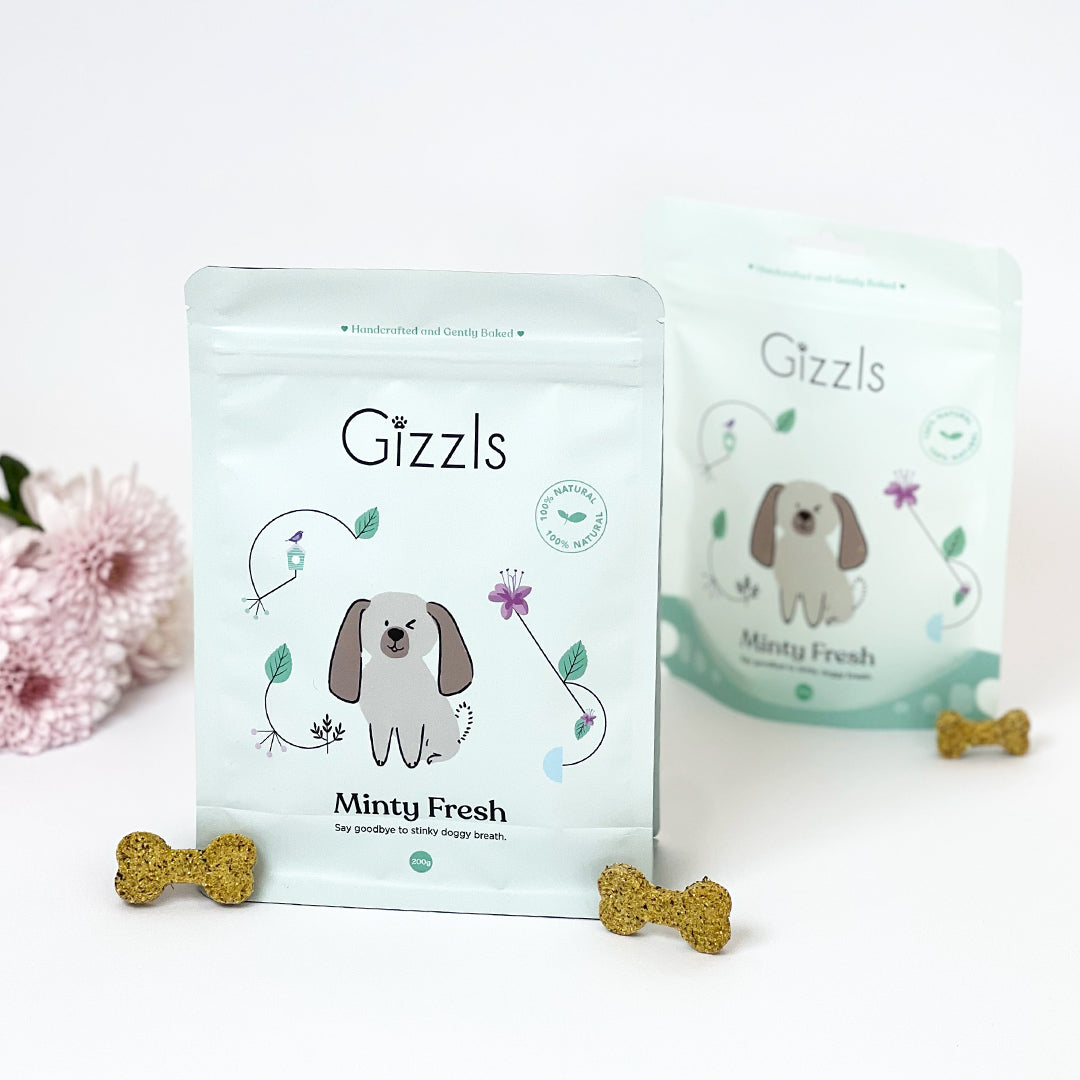 Gizzls Minty Fresh Big Dog Treats 200g