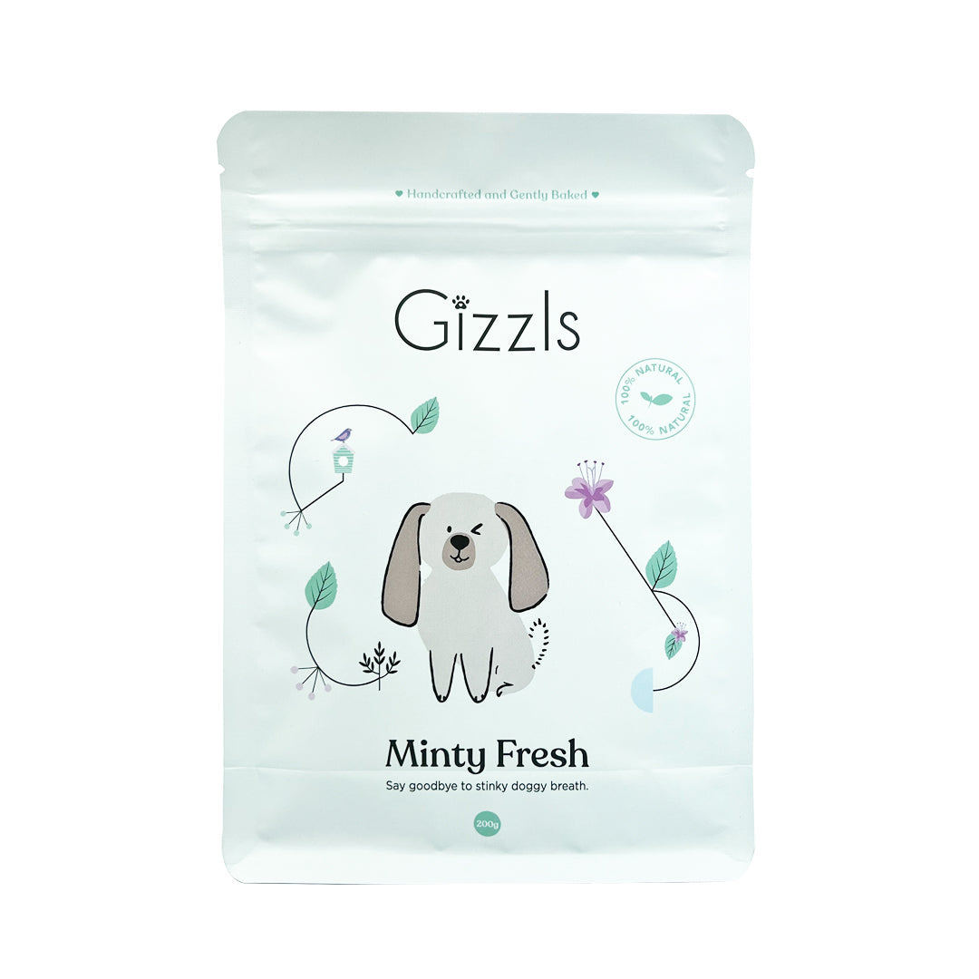 Gizzls Minty Fresh Big Dog Treats 200g