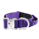 BTactical 4cm Nylon Zinc Buckle Dog Collar with Handle - Lavender Purple