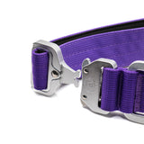 BTactical 4cm Nylon Aluminium Clip Dog Collar with Handle - Lavender Purple