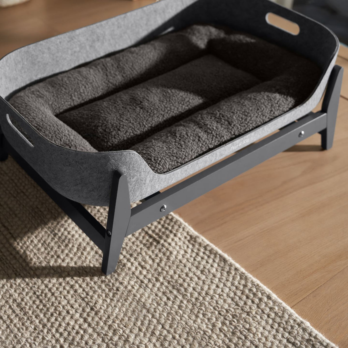 Pup & Kit - PetNest® Raised Dog Bed - Slate Grey