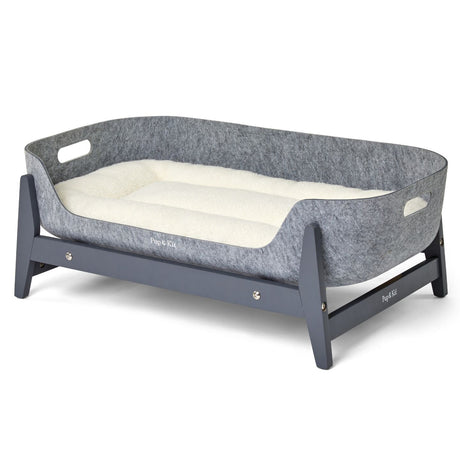 Pup & Kit - PetNest® Raised Dog Bed - Slate Grey