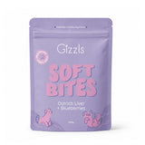 Gizzls Ostrich Liver & Blueberry Soft Dog Treats 300g