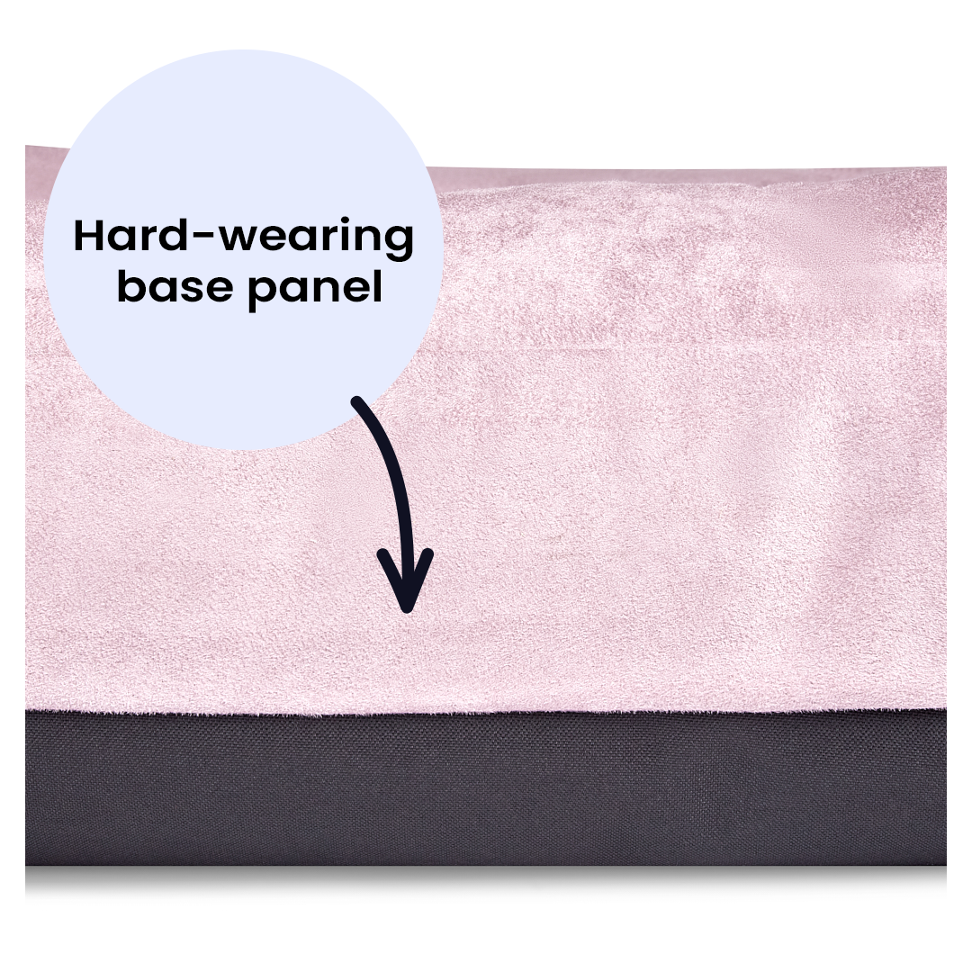 Luxury Faux Suede Dog Bed - Mauve  Barking Beds   