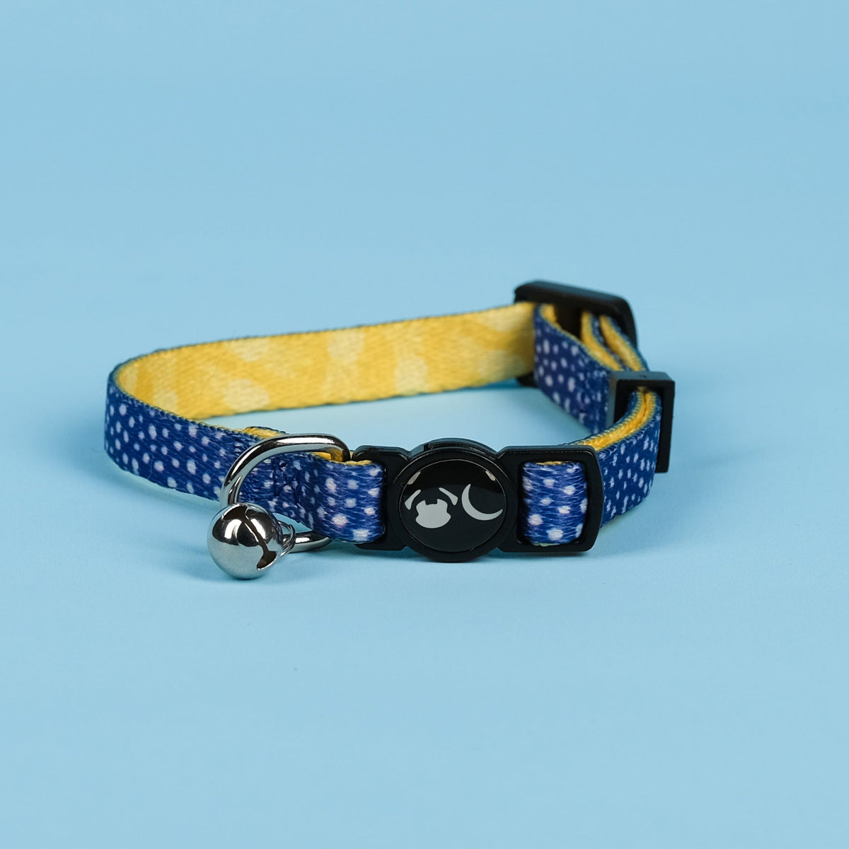 SnazzyTails Minnie I Cat Collar Blue and White Polka Dot