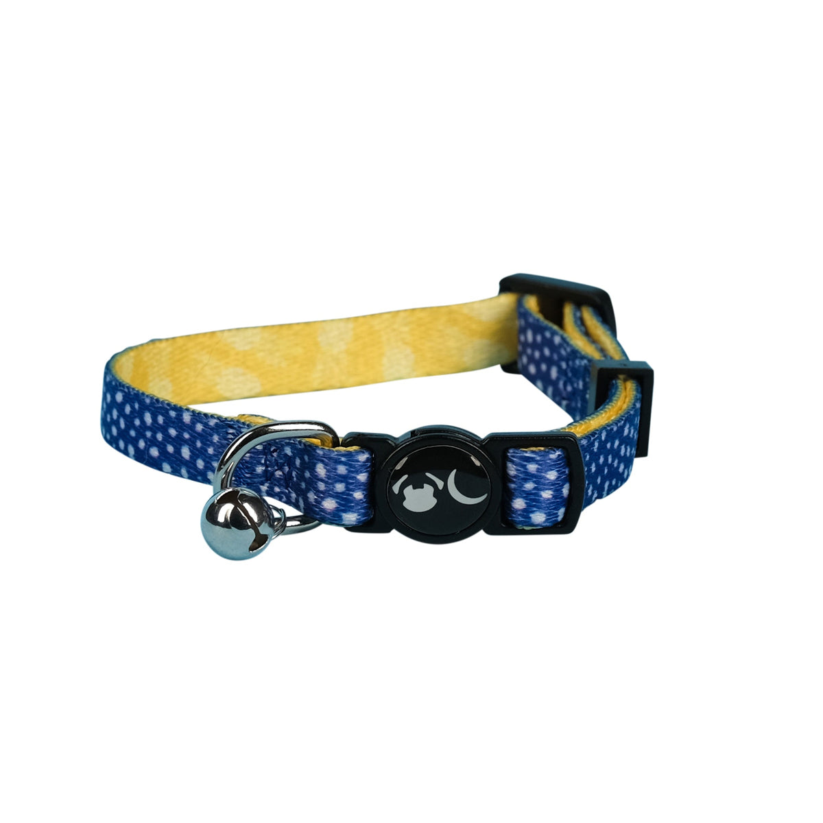 SnazzyTails Minnie I Cat Collar Blue and White Polka Dot