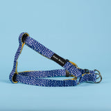 SnazzyTails Minnie Step-In Dog Harness Blue Polka Dot and Yellow Pineapple Print