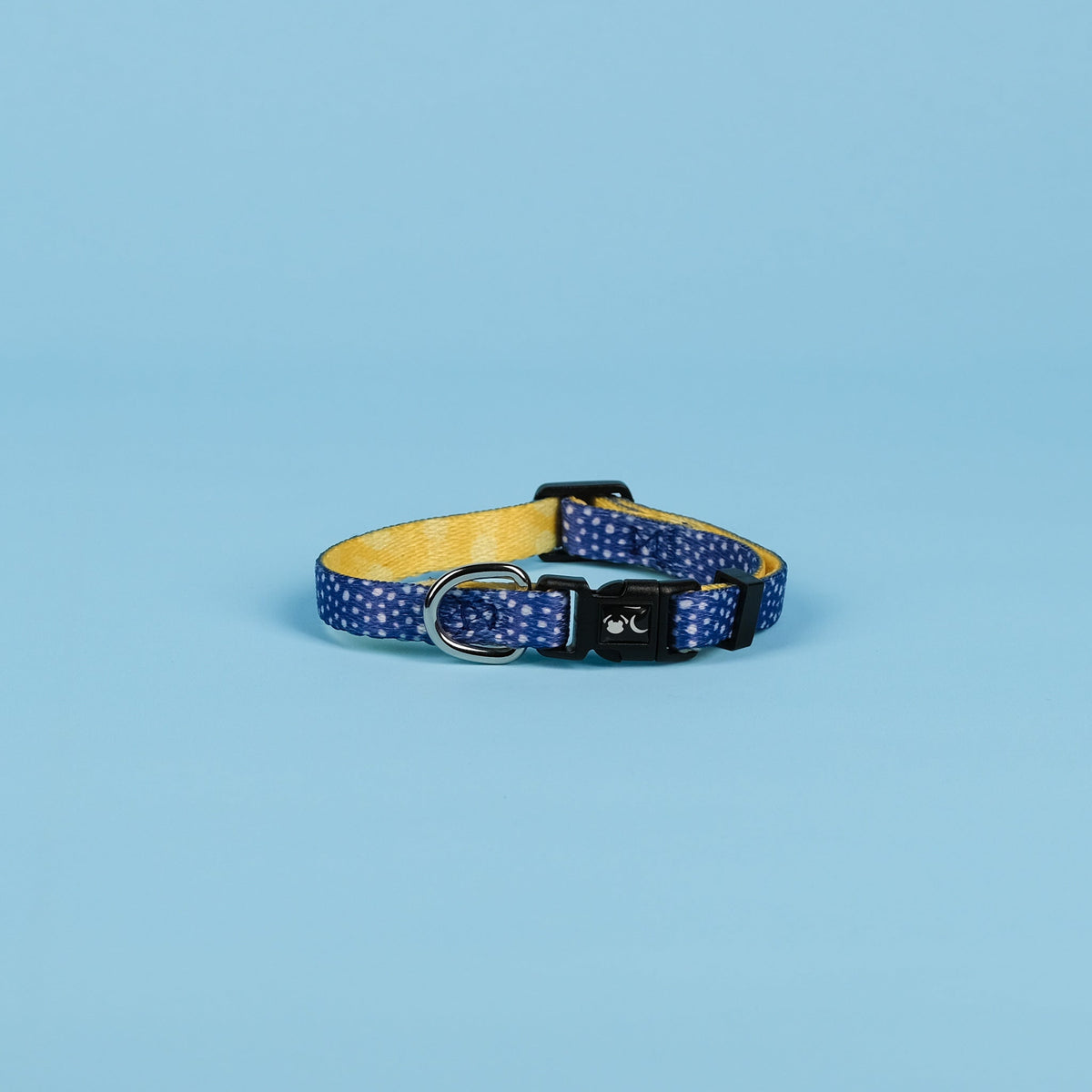 SnazzyTails Minnie Dog Collar Blue Polka Dot and Yellow Print