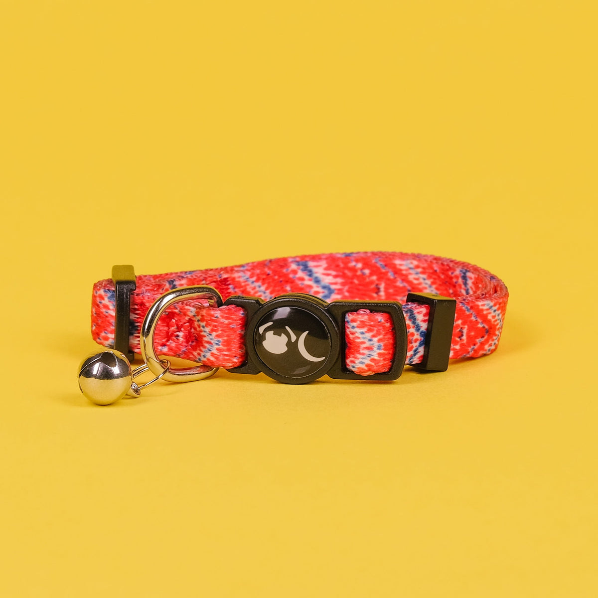 SnazzyTails Tod Cat Collar Red Chevron