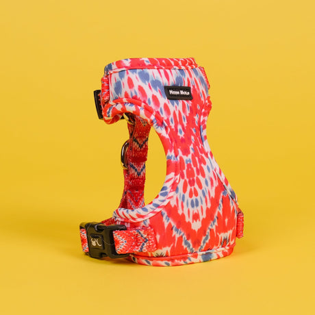 SnazzyTails The Tod Mesh Dog Harness Red & Blue Chevron