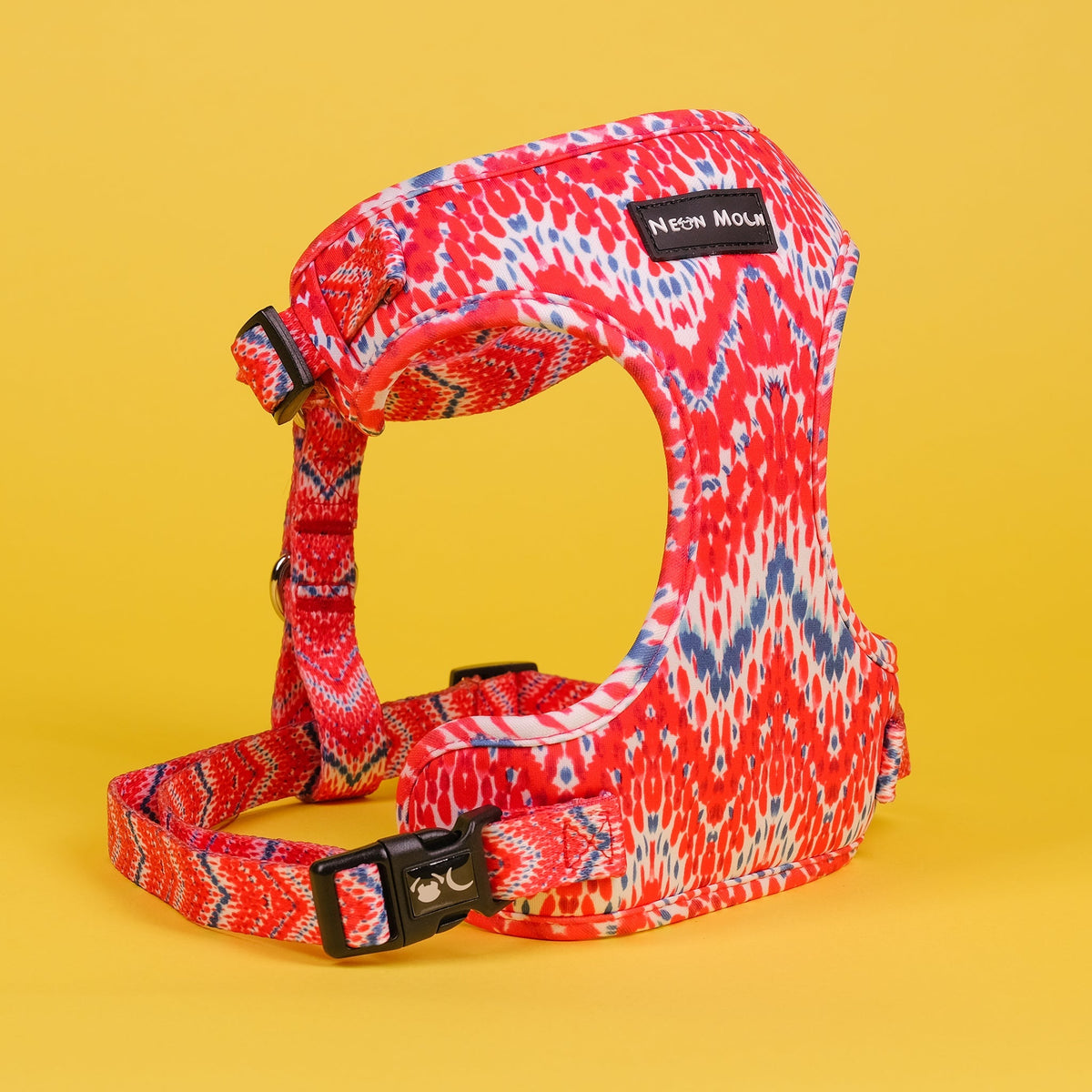 SnazzyTails The Tod Mesh Dog Harness Red & Blue Chevron
