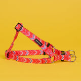 SnazzyTails Tod Step-In Dog Harness Red Chevron