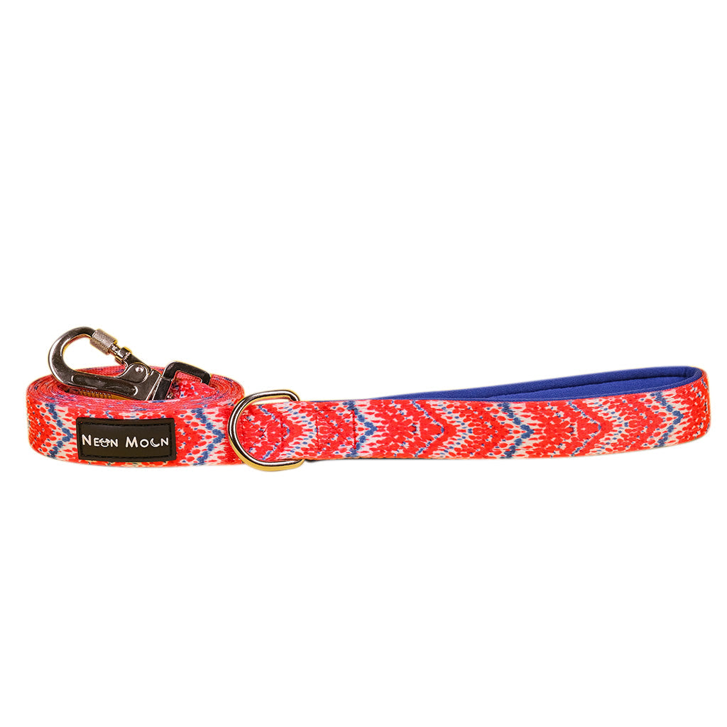 SnazzyTails Tod Dog Lead Red Chevron