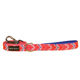 SnazzyTails Tod Dog Lead Red Chevron