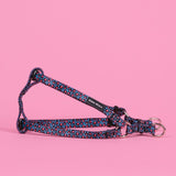 SnazzyTails Willow Step-In Dog Harness - Blue Leopard Print