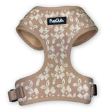 PupClub Couture Luxe Toffee Latte Petals Adjustable Dog Harness