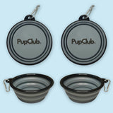 PupClub Couture Collapsible Dog Bowl - Grey