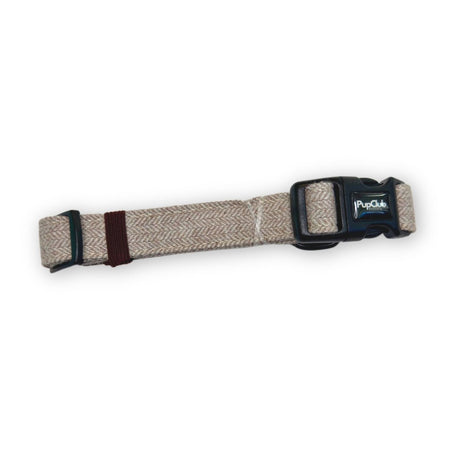 PupClub Couture Dog Collar - Tweed Brown