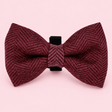 PupClub Couture Dog Bow Tie - Berry Tweed