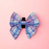 PupClub Couture Dog Sailor Bow - Pink Tartan
