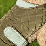 PupClub Couture Quilted Dog Coat - Khaki Tweed