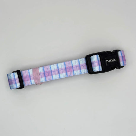 PupClub Couture Dog Collar - Pink Tartan