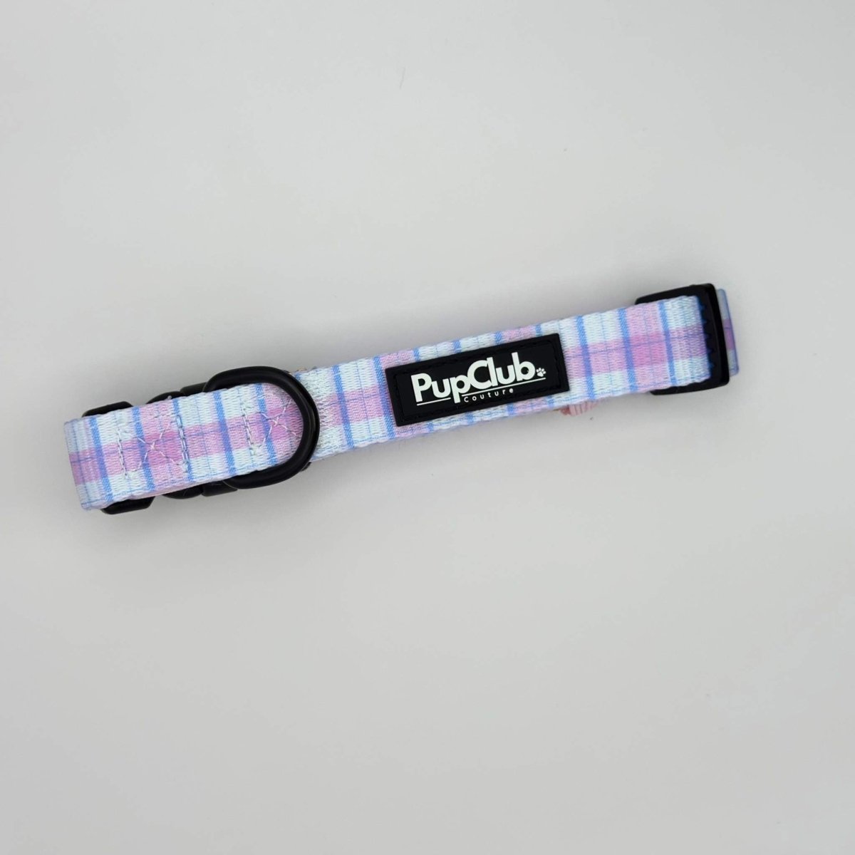 PupClub Couture Dog Collar - Pink Tartan